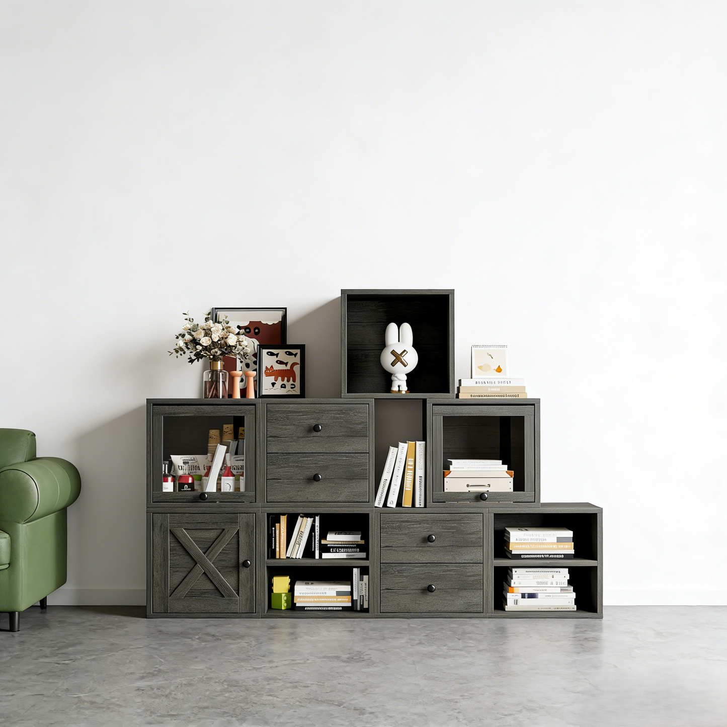 Modular 2-Drawer Storage Cube (Mix-and-Match Cabinet)