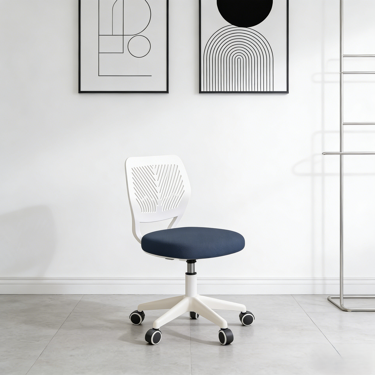 Ergonomic Low-Back Task Chair with Wheels