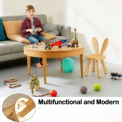 Wooden Bunny-Shaped Kids' Chair