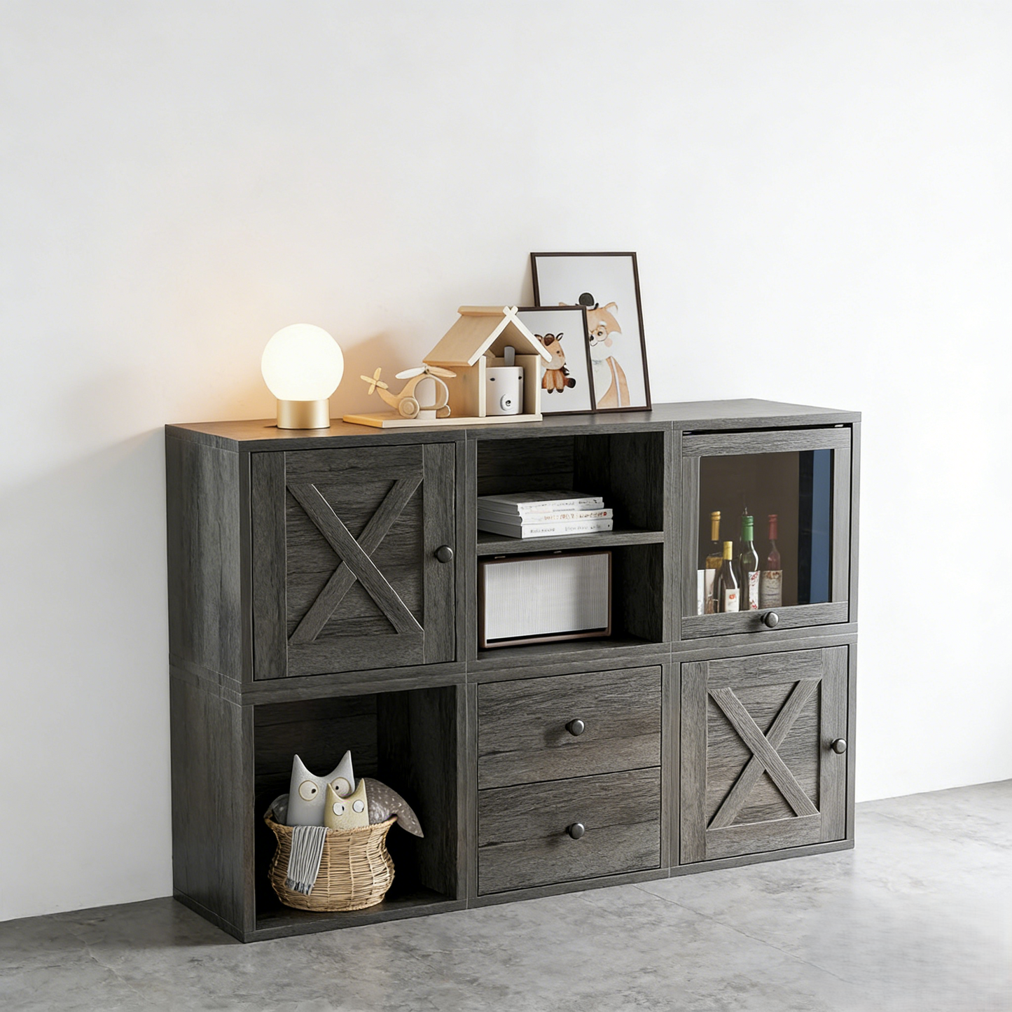 Modular 2-Drawer Storage Cube (Mix-and-Match Cabinet)