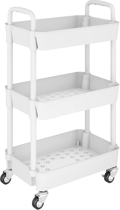 3-Tier Rolling Storage Cart with Handle