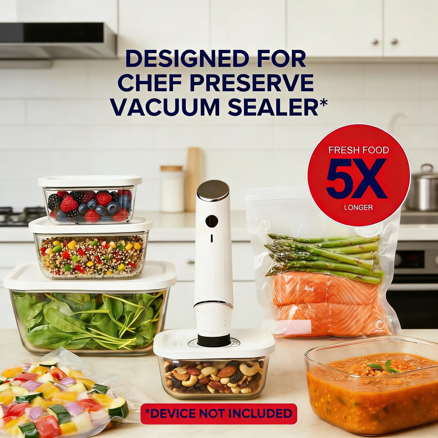 Vacuum-Seal Glass Food Storage Set