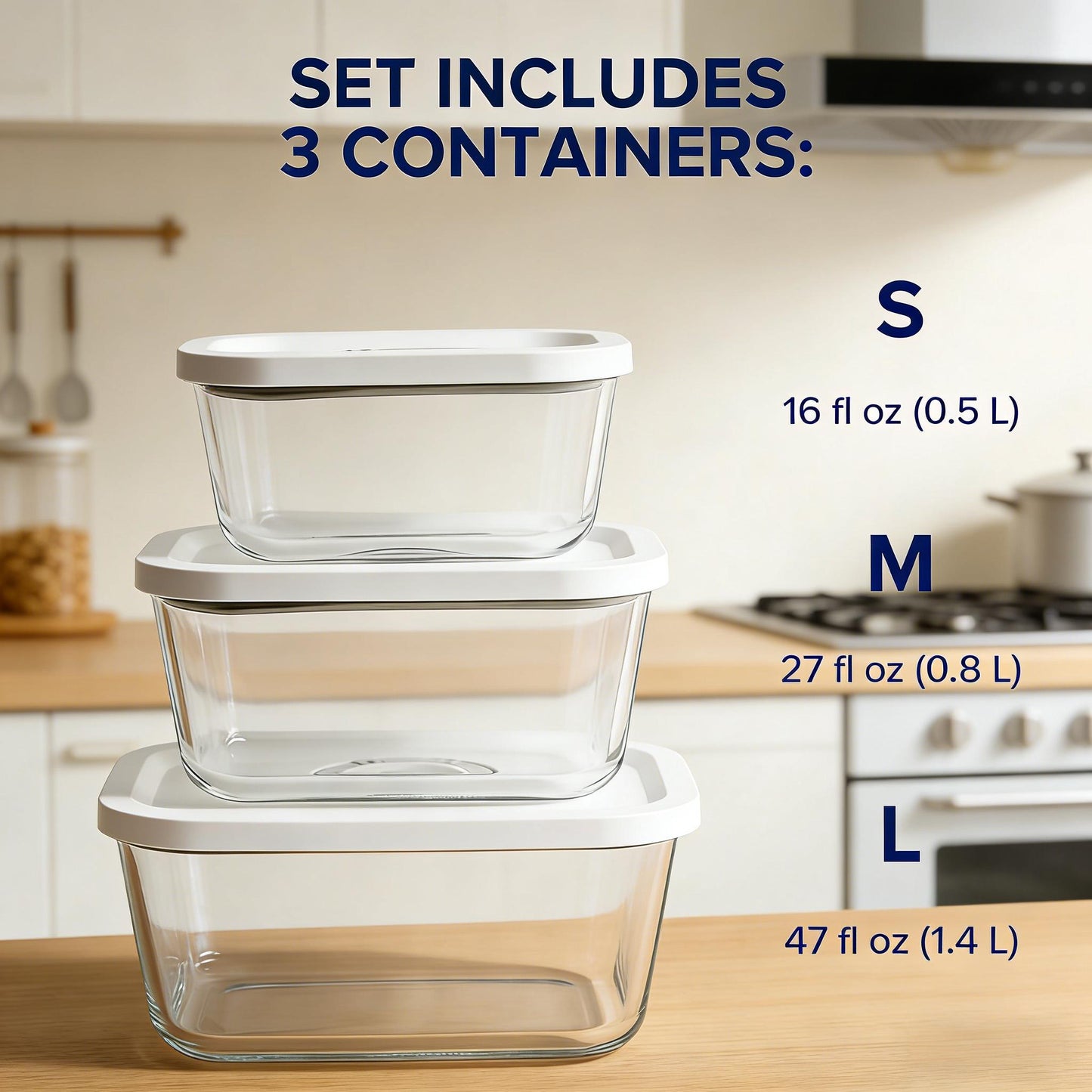 Vacuum-Seal Glass Food Storage Set